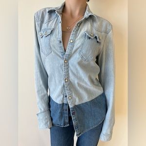 Denim shirt, two-coloured, like new
